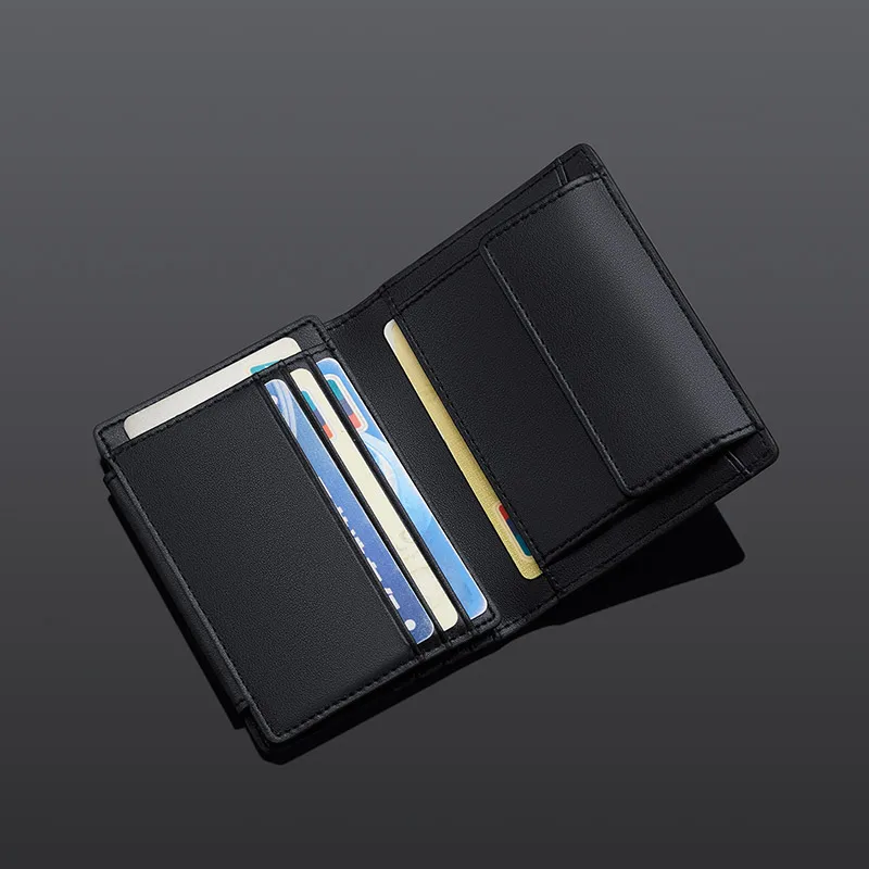 WILLIAMPOLO Men's Wallet Case For Cards Small Luxury Brand Coin Purse RFID Smart Wallet Business Card Holder For Traveling