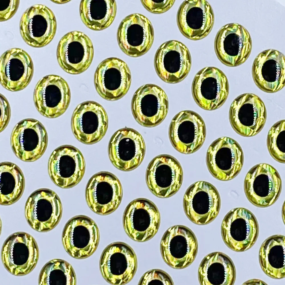 100pcs/lot 3D Eyes 7mm 8mm 9mm 10mm Holographic 3D Eyes High Transparent Fly Fishing Lure Minnow Bait DIY Fishing Tackle