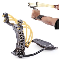 New Outdoor Powerful Sling Shot Folding Wrist Adult Slingshot Hunting Slingshot Catapult Marble Games Hunting