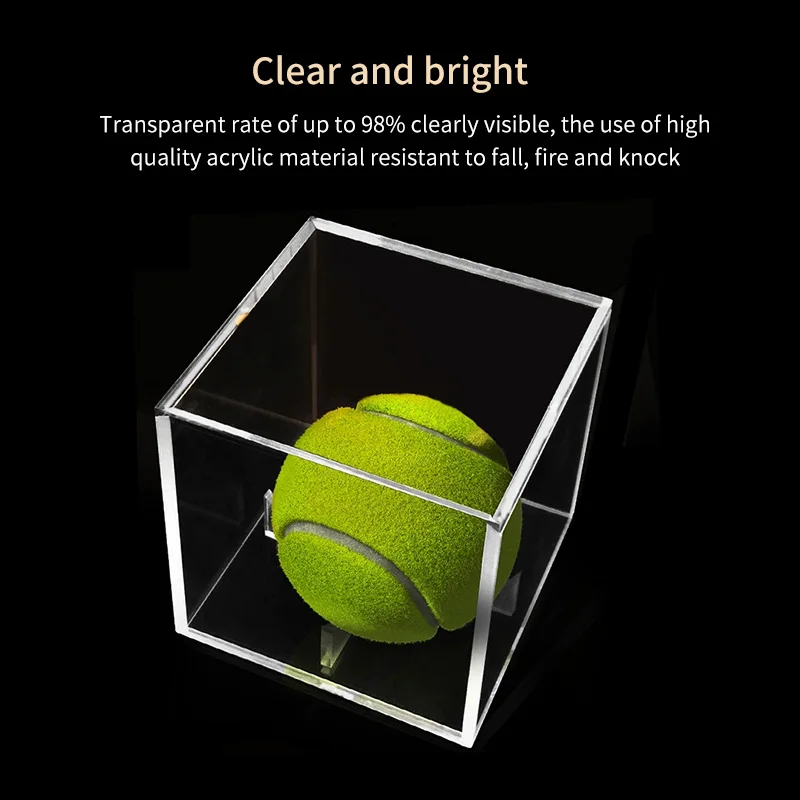 Golf Tennis Ball Transparent Case Acrylic 80mm Golf Baseball Box Display For Souvenir Storage Box Holder UV Protection Dustproof