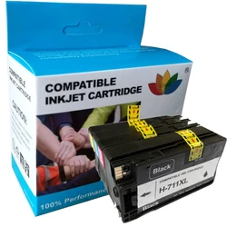 1Set Compatible HP 711 XL CZ133A CZ130A CZ131A CZ132A Replacement Ink Cartridges for HP711 DesignJet T520 T120 Inkjet Printer