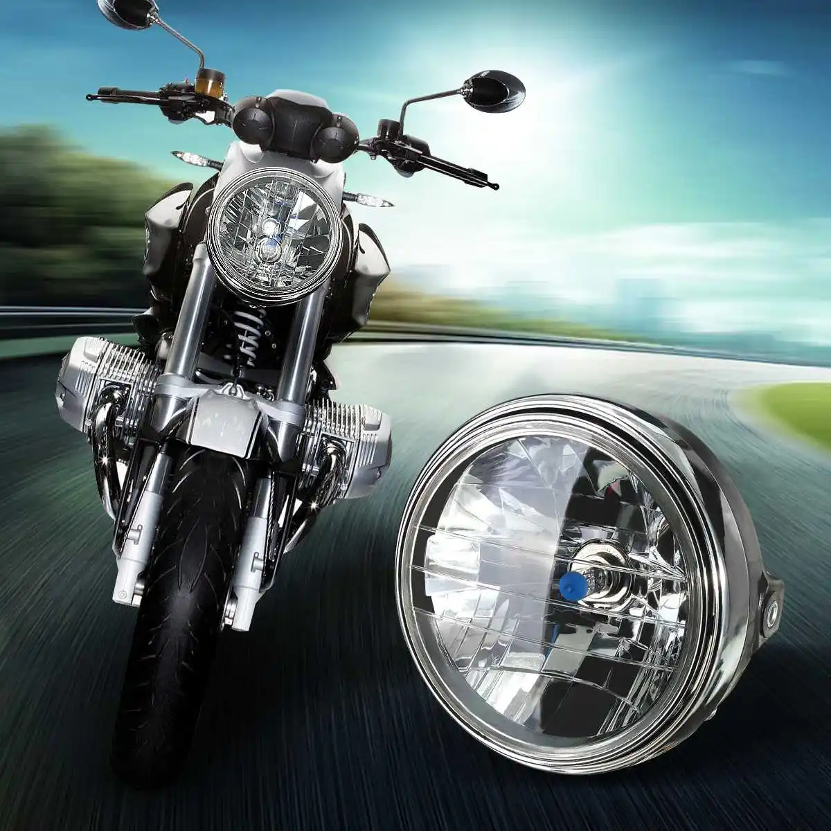 7 Inch 35W Motorcycle Headlight Round H4 LED Head Lamp for Honda/Kawasaki/Suzuki/Yamaha new style