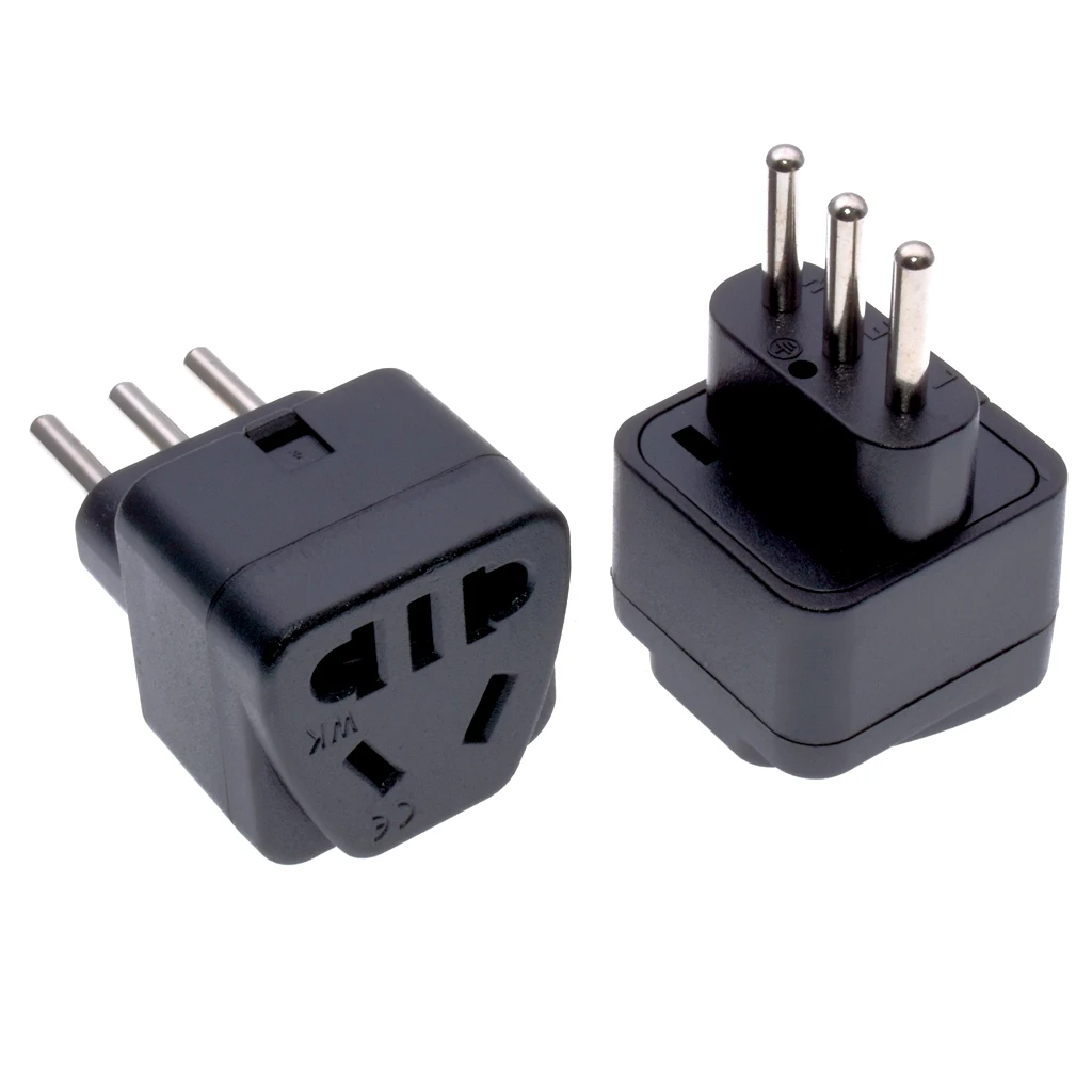 Italy Chile Power Plug Adapter, Type L Travel Adapter for US EU AU CN to Italy Lybia Syria Tunisia Uruguay