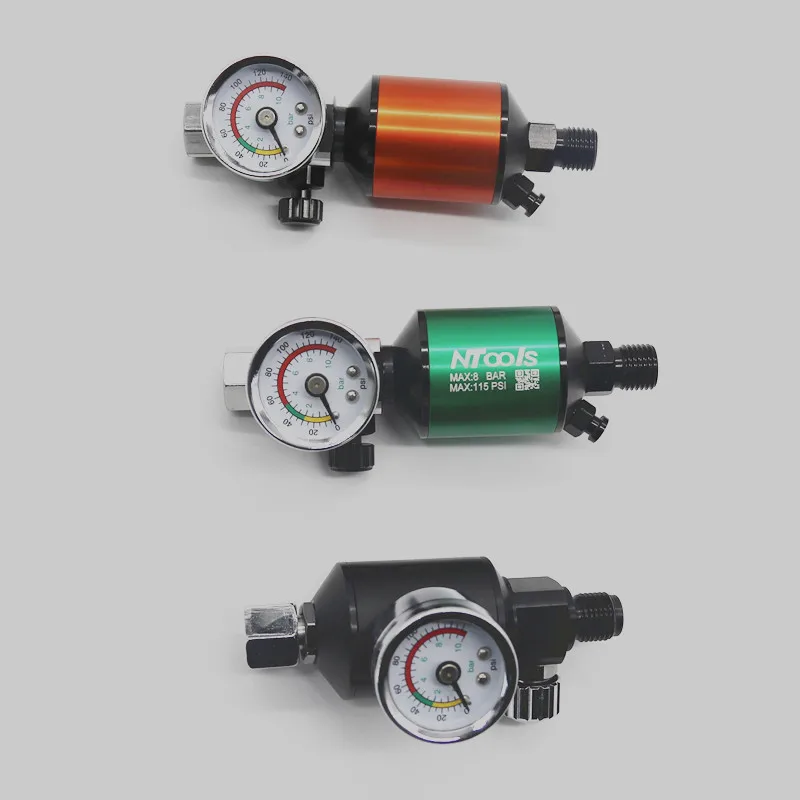 Air Regulator with Air Filter Spray Gun Air Regulator Gauge Air Spray In-Line Water Trap Filter Tools Paint Spray Gun Regulator