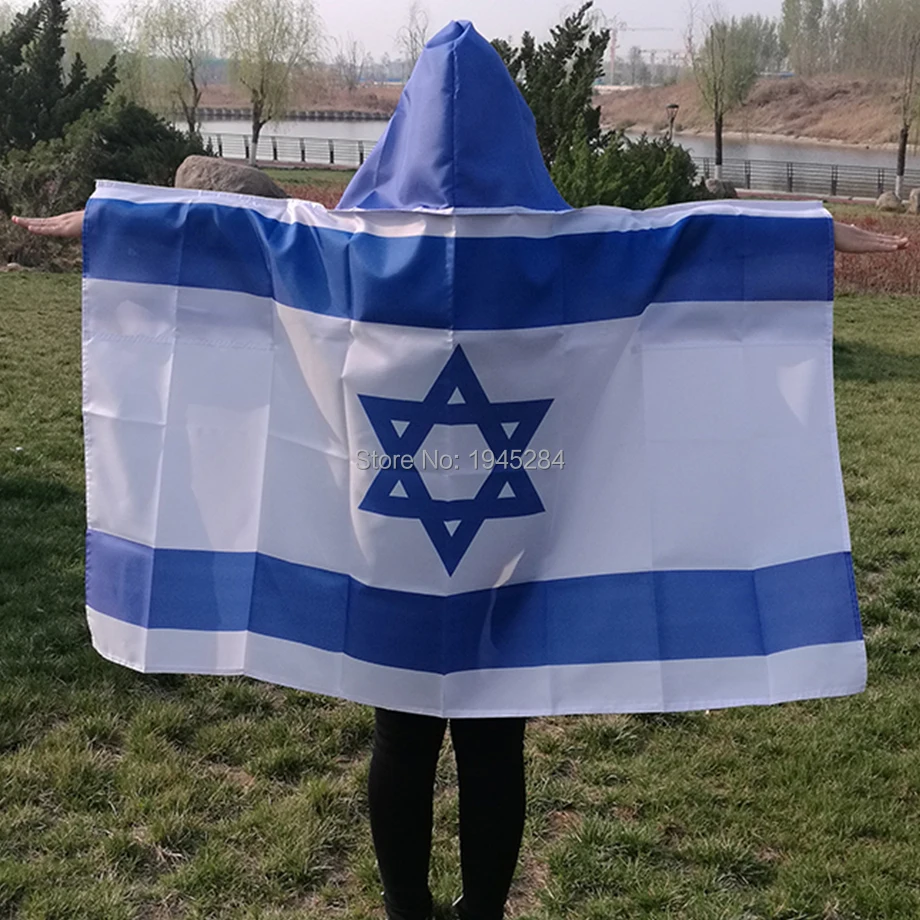 Israel Flag Cape Body Flag Israelite National Flag Banner 3x5ft 150x90cm World Country Flag Cape Polyester