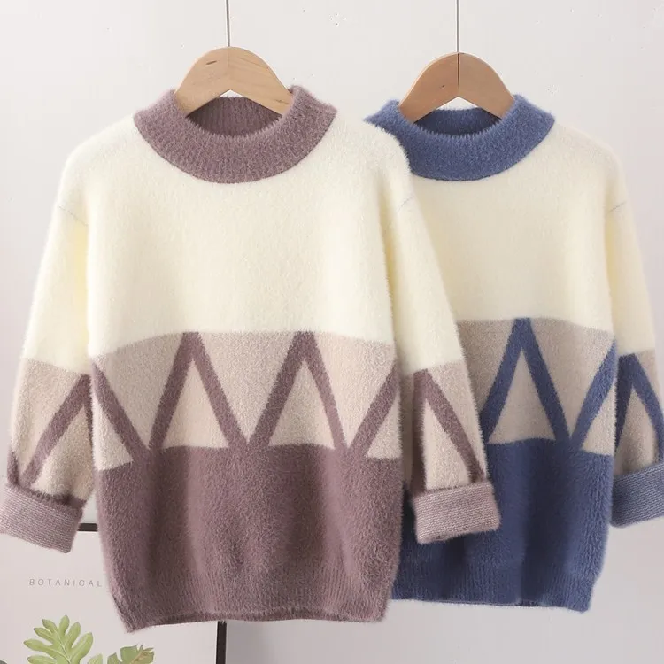 Children Autumn Winter Clothing Boys Knitting Sweater Pullovers Big Kids Warm Long Sleeve Top Coat 5 6 10 11 12 13 14 15 16 Year