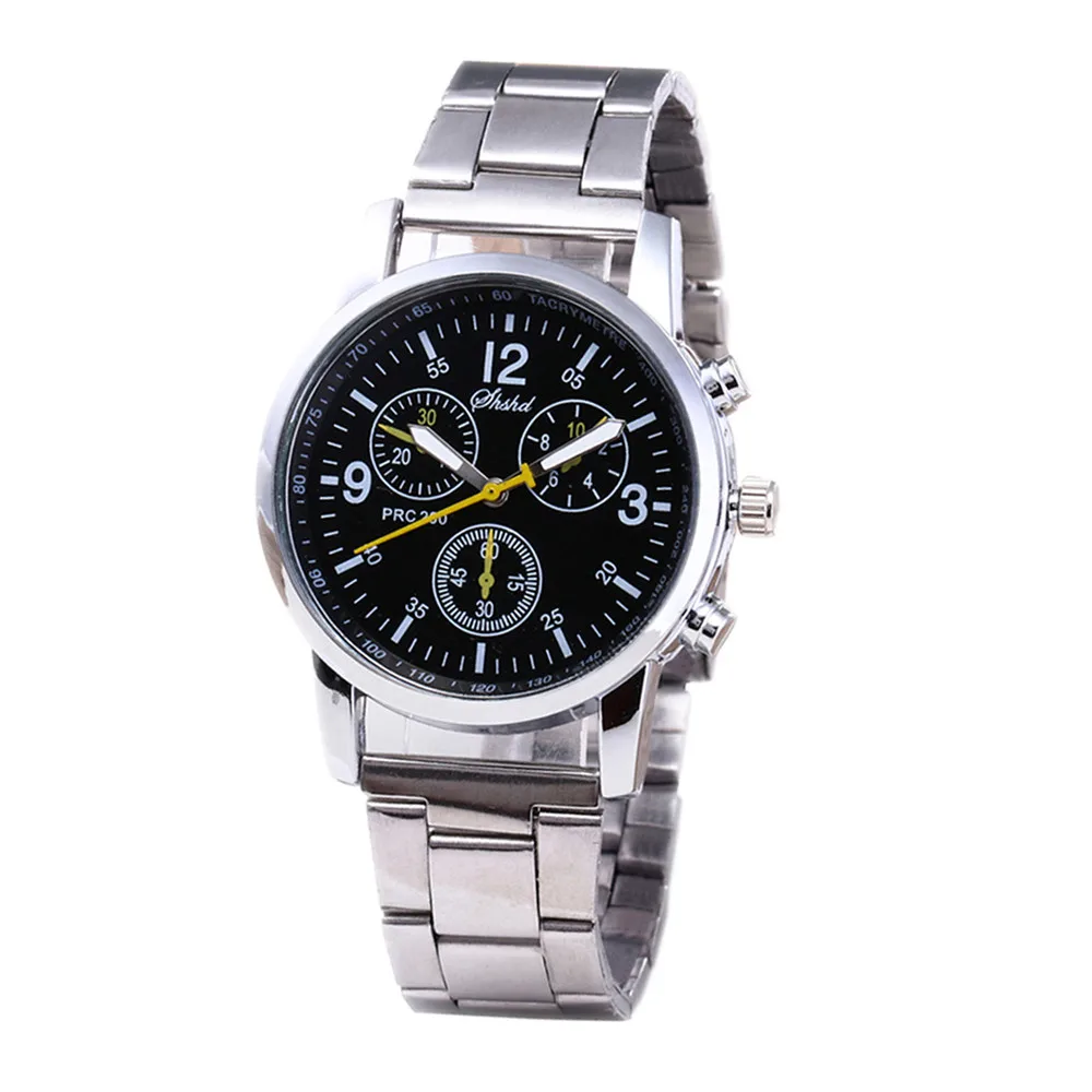 2021 Hot Casual Quartz Wrist Watch Male Fashion Round Dial Casual Men’s Watch Temperament Steel Band Clock Relógio Masculino