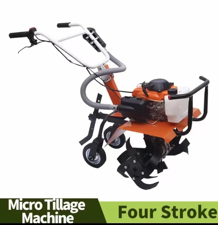 Outdoor Four-Stroke Micro-Tiller Engine Agricultural Gardening Tools Gasoline Small Rotary Cultivator