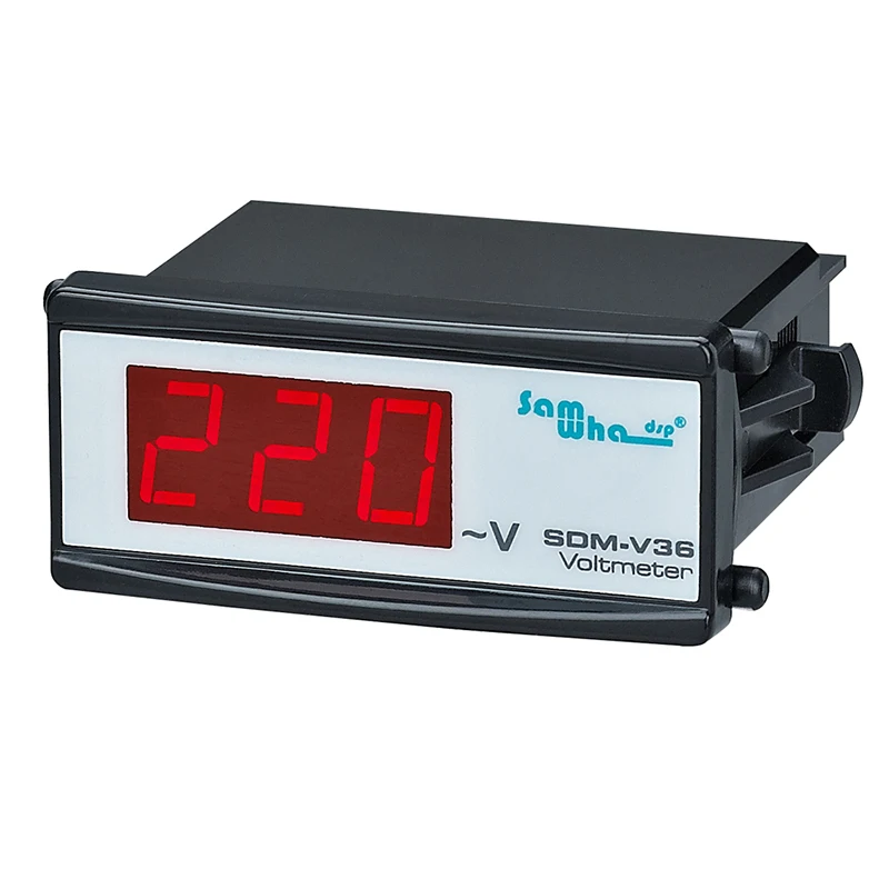 Samwha-Dsp SDM-V Digital Voltmeter, Slim Compact, LED Panel Meter