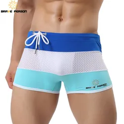 BRAVE PERSON Brand Men Swimwear Trunks Sexy Swimming Shorts Trunks Boxer Shorts Male Swimsuits Surf Board Beach Shorts B1009