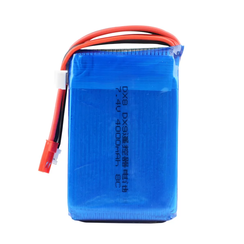 Oryginalny 7.4V 4000mAh 8C nadajnik bateria Lipo wtyczka JST Spektrum DX9 DX8 DX7 DX6E nadajnik zdalnego sterowania baterii