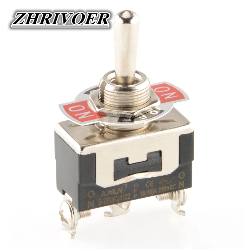 High-end Mini Auto Toggle Switch AC 250V 16A 2/3/4/6/12 Pin ON-OFF ON-OFF-ON 2/3 Position Silver Contact with Waterproof Cap