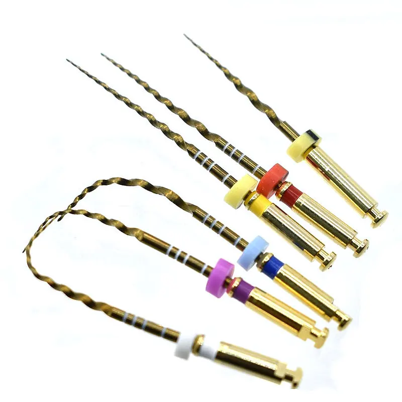 Dental Instrument Super File Gold Rotary Heat Activation Flexible Engine Files For Root Canal Dentist Tool Material