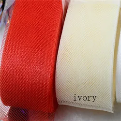 Soft Horsehair Crinoline Clear mesh fabric braid  regilin for hats craft  Sewing accessories white black red color