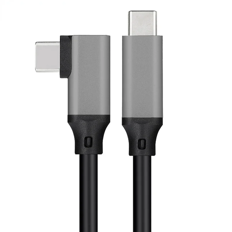 Right Angle USB C Cable ,100W 10Gbps USB-C To USB-C 3.1 Gen2 PD Fast Charging Short Cord 4K Display for Type-C Devices,(Black)