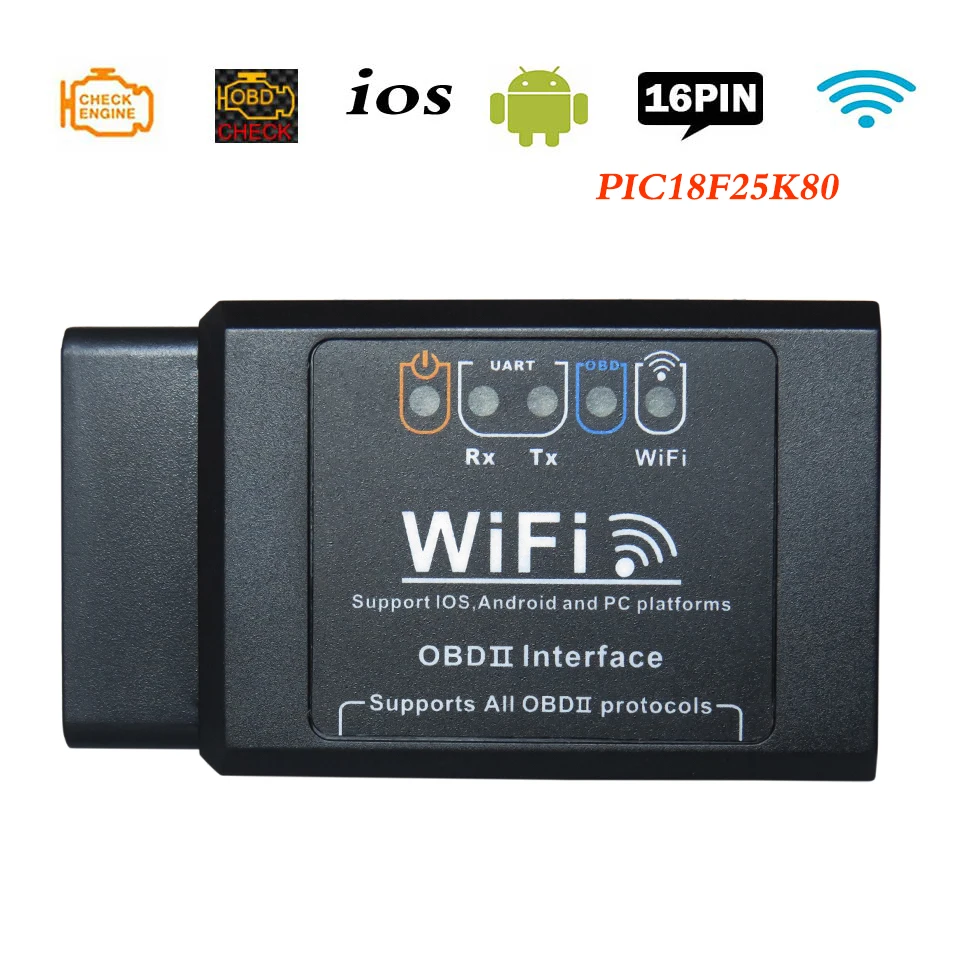 

WIFI OBD2 ELM327 V1.5 Car Diagnostic Scanner For iOS/Android OBDII ELM 327 V 1.5 OBD 2 Wi Fi Diagnostic-Tools Latest 10pcs