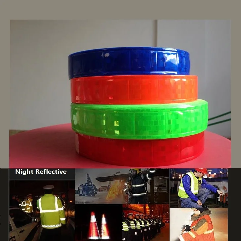 Cold Reflective Square Flashing Lattice Strip, High Visibility Warning, PVC Tape, Garment Accessories, Resistance, 2cm