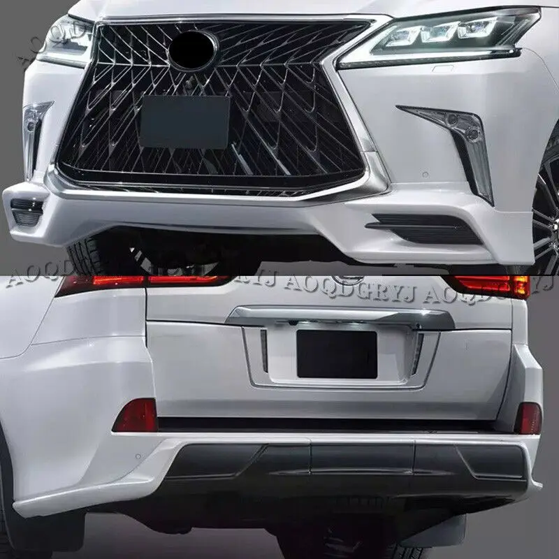 

Модернизированный спортивный боди TRD для Lexus LX570 2016-2020, белый цвет, модификация окрашенного автомобиля