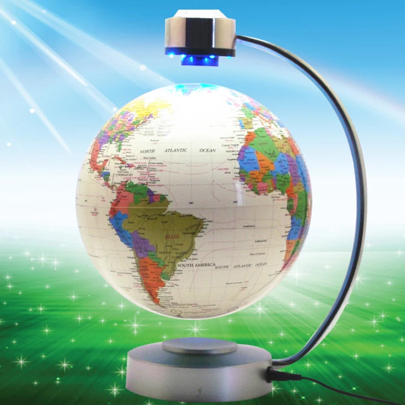 Magnetic Levitation Floating Globe Anti Gravity World Map Suspending Globe with Light Home Office Decoration Ornaments Gifts