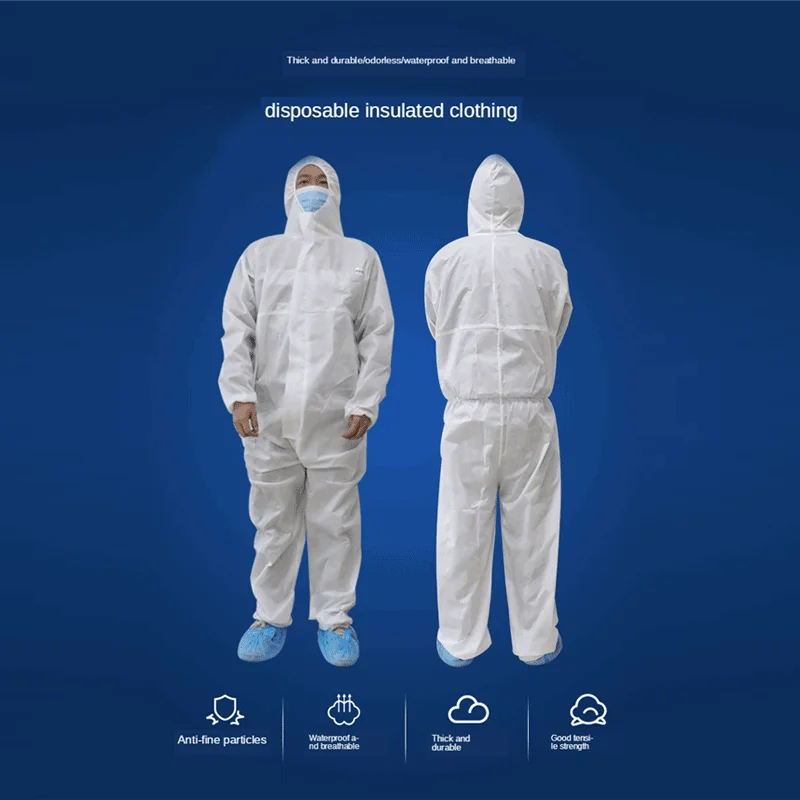 Coverall Suit Disposable Non-woven Protection Suit Protective Clothing PM010