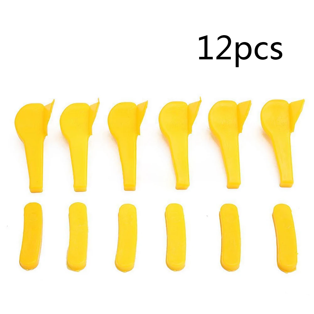 12x Tire Changer Plastic Insert Rim Protector Mount Demount Head Duck Head Top Yellow Car Accessories Durable Universal