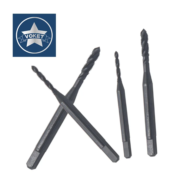 VOKET HSSE-M35 JIS Standard With OXIDATION Spiral Fluted Tap M1.4 M1.6 M1.7 M1.8 M2 M2.2 M2.5 M2.6 Machine Screw Thread Taps