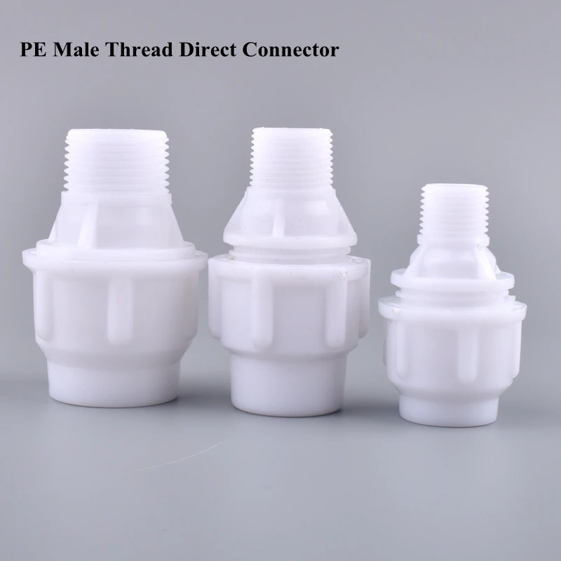 

1/2 "3/4" 1" Male Thread To 20-32mm PE Pipe Quick Connector Agricultural Garden Watering Irrigation Water Tube Direct Joint