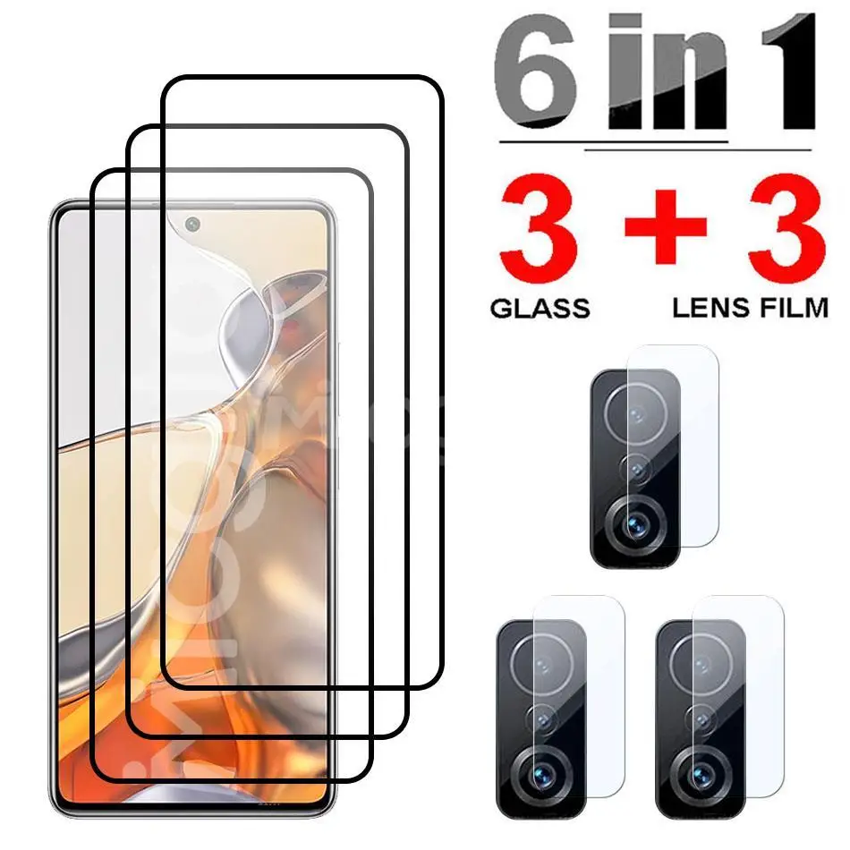 Tempered Glass For Xiaomi Mi 11T Pro Mi 11X Pro 11i 5G Screen Protector Camera Lens Film For Xiaomi Mi 11 Lite Glass Full Cover