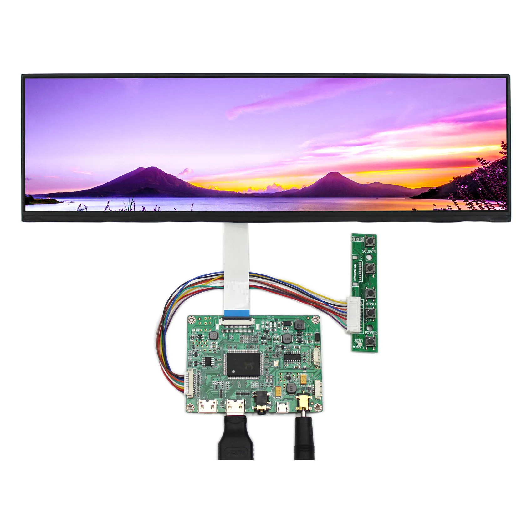 VSDISPLAY 12,6 дюймов Φ X 5 IPS TFT-ЖК-экран NV126B5M-N41 Mini LCD Board для ПК ARGB компьютера чехол вторичный экран