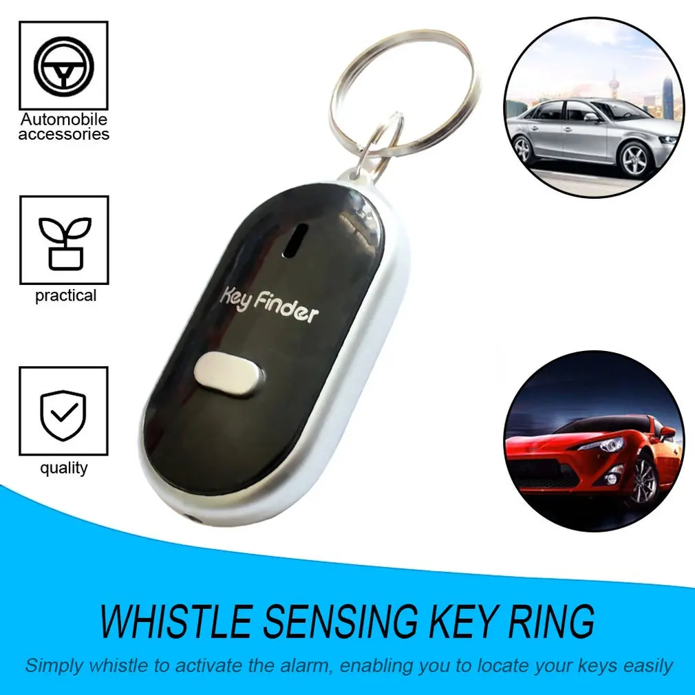 Portátil Anti Lost Key Finder Alarme, inteligente piscando Beeping localizador remoto, Wallet Pet Tracker, LED Tracer
