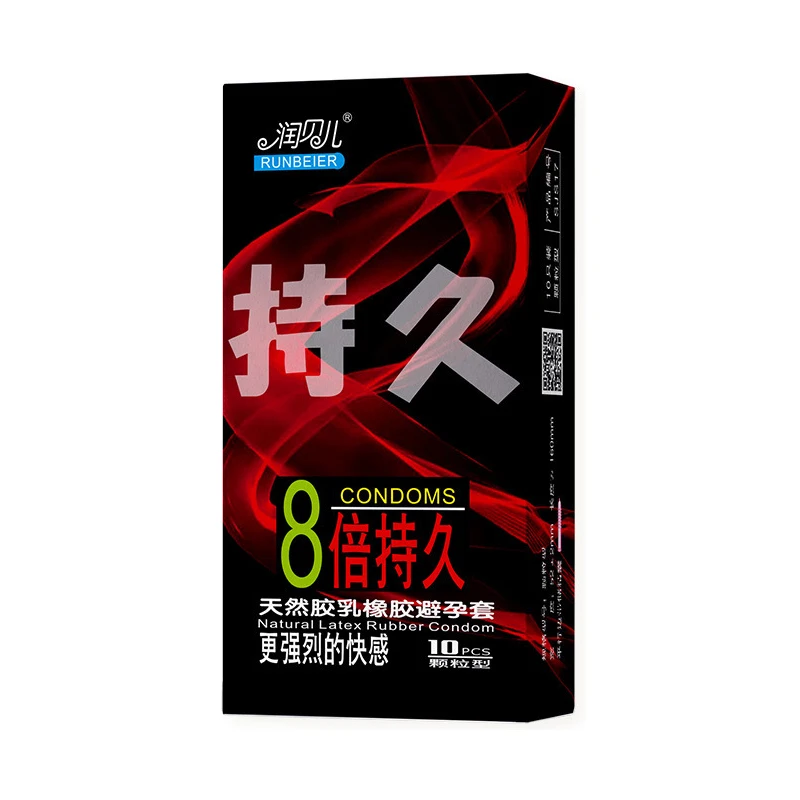 Ultra Sensitive Condom with Mace Pointed Design 10 PCS Lubricated Latex Condom Natural Feeling Safety Sex Accessories