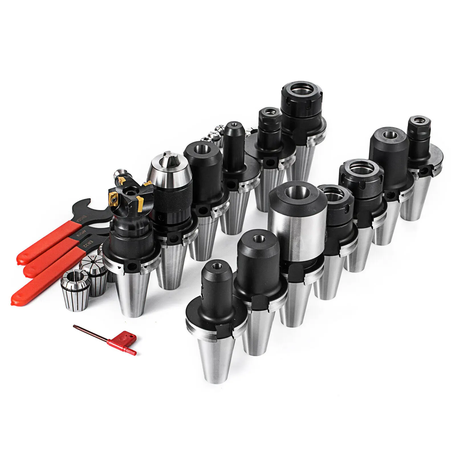 35 Chiếc Mèo 40 Dụng Cụ Đồ Nghề Bộ Dụng Cụ Cờ Lê Collet Chuck Morse Côn Cho CNC Xay Haas Fadal Cối Xay-ER ER 32/16 Mùa Xuân Collets Bộ