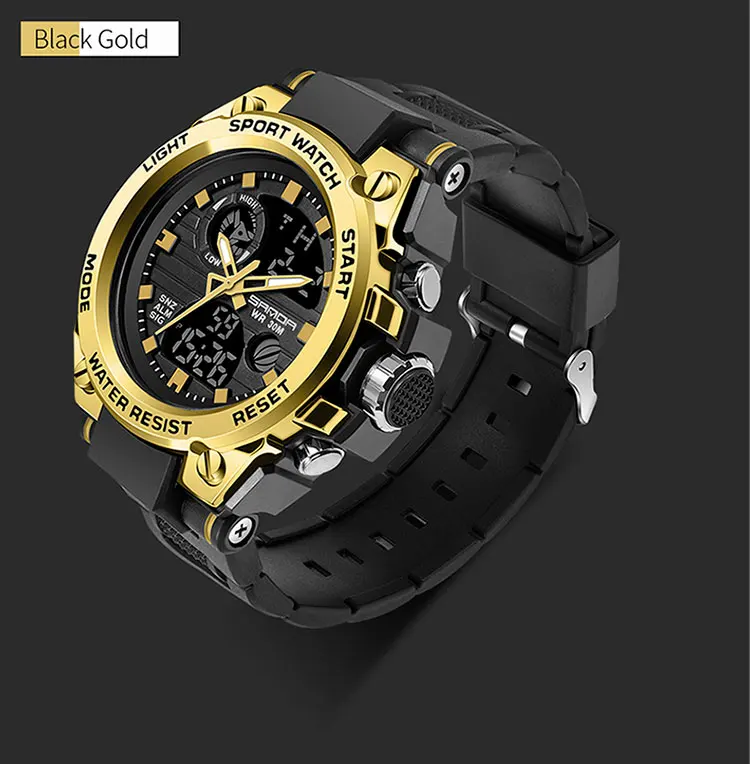 SANDA G Style Men Digital Watch Date Military Sports Watches Waterproof Electronic Wristwatch Mens Clock Orologio Da Uomo 739