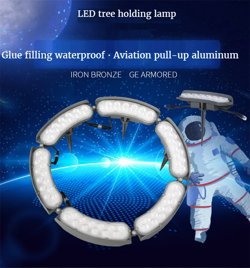 Ringboomlicht kan worden gesplitst Bolderlamp Landschapsverlichting Spotboomverlichting Tuinlicht Buitenverlichting 60w 72w 120w 24v