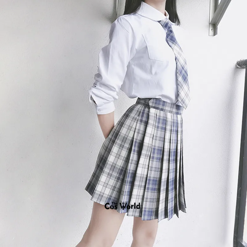 [Cuchillo suave] Falda plisada a cuadros de cintura alta para niña, vestido para mujer, uniforme escolar JK, ropa para estudiantes