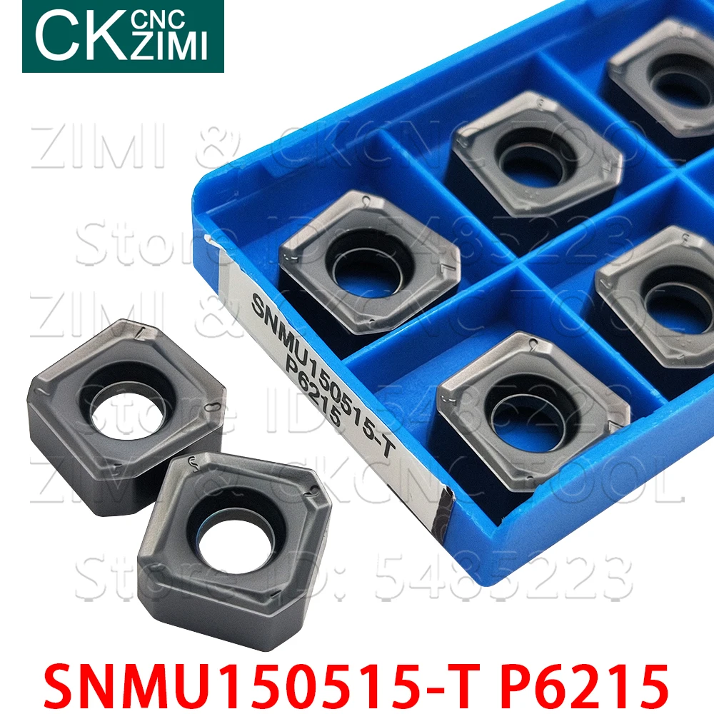 SNMU150515-T P6215 كربيد ساحة الطحن القاطع إدراج CNC قطع الطحن إدراج أداة SNMU للصلب الفولاذ المقاوم للصدأ الحديد الزهر