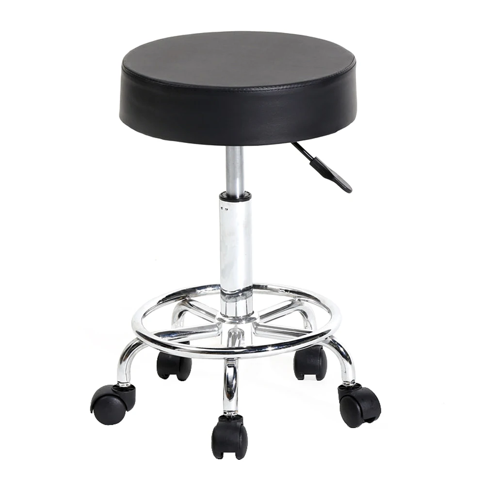 360 Degrees  Adjustable Round Stool Ha Ha Feet Rotation Bar Stool Black Bar Stool Chair Bar Stools Modern