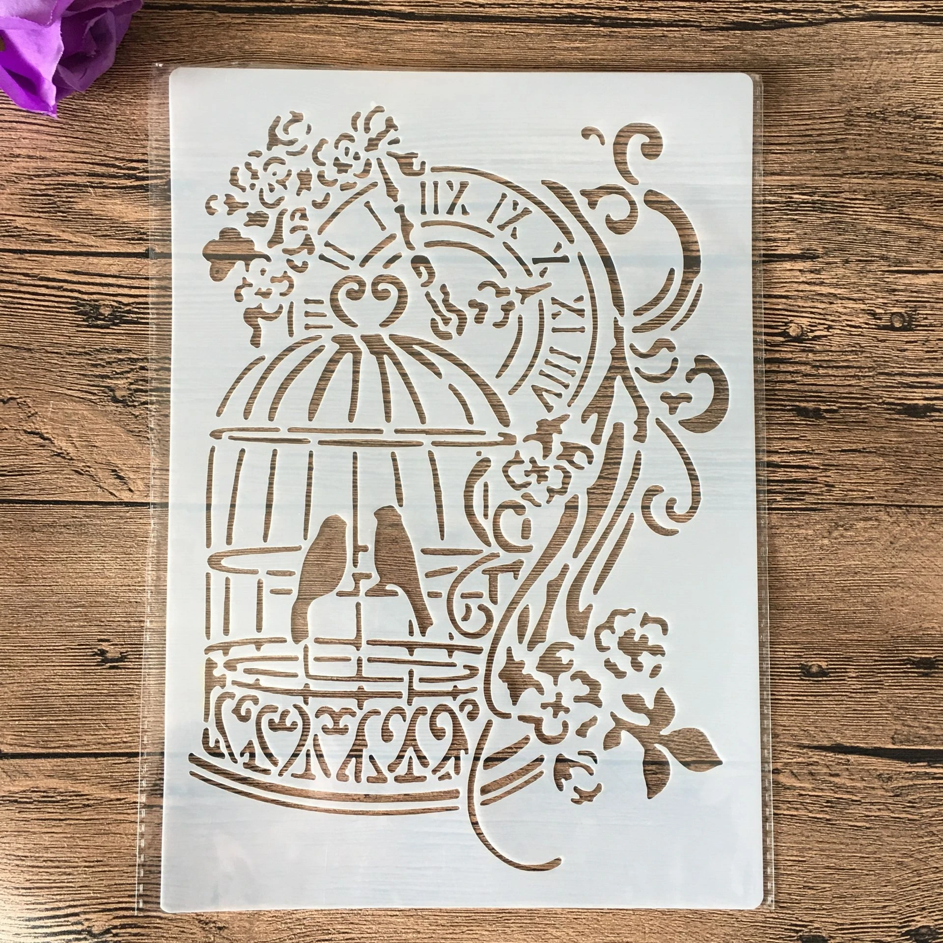 A4 29 * 21cm birdcage DIY Stencils Wall Painting Scrapbook Coloring Embossing Album Decorative Paper Card Template,wall