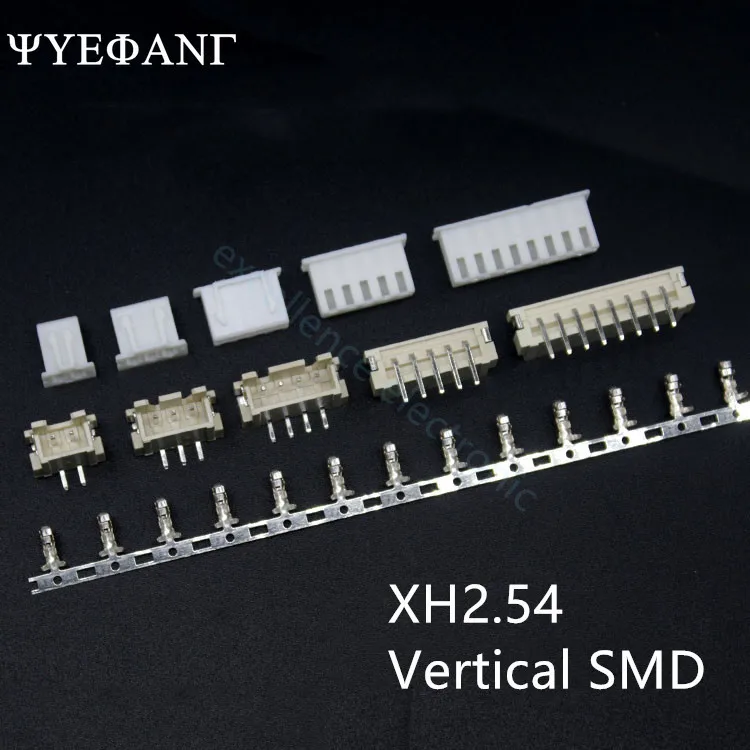 10sets 1.0 1.25 1.5 2.0 2.54 SH/JST/ZH/PH/XH 1.25MM 2.0MM 2.54MM Horizontal / Vertical SMD Pin Header + Housing + Terminal Set