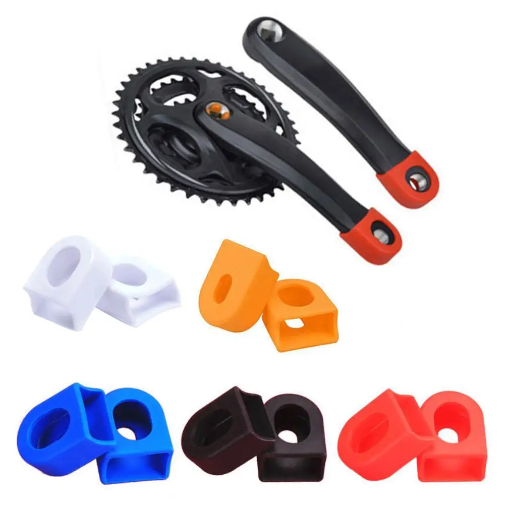 1Pair MTB Road Bicycle Sprocket Crankset Crank Guard Bike MTB Arm Boots Chain Ring Protective Cover Bike Accessory