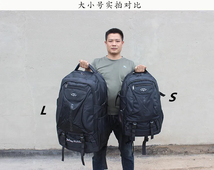 Outdoor 70L Large Capacity Wear Resistance Waterproof Backpack Men Women Trekking Camping Mountaineering Travel Luggage Bag