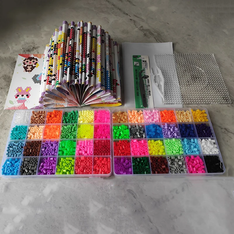 5mm perles 24/48/36 boîte emballage Hama perles Jouets Éducatifs perles De Fer fabrication perler Fusible perles bricolage jouet livraison gratuite