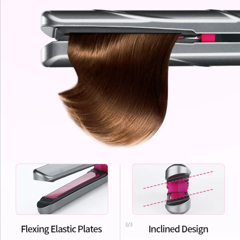 لاسلكي مكواة فرد الشعر شاشة الكريستال السائل حديد مسطح مكواة لفرد الشعر المحمولة السفر المنزل تصفيف الشعر أداة