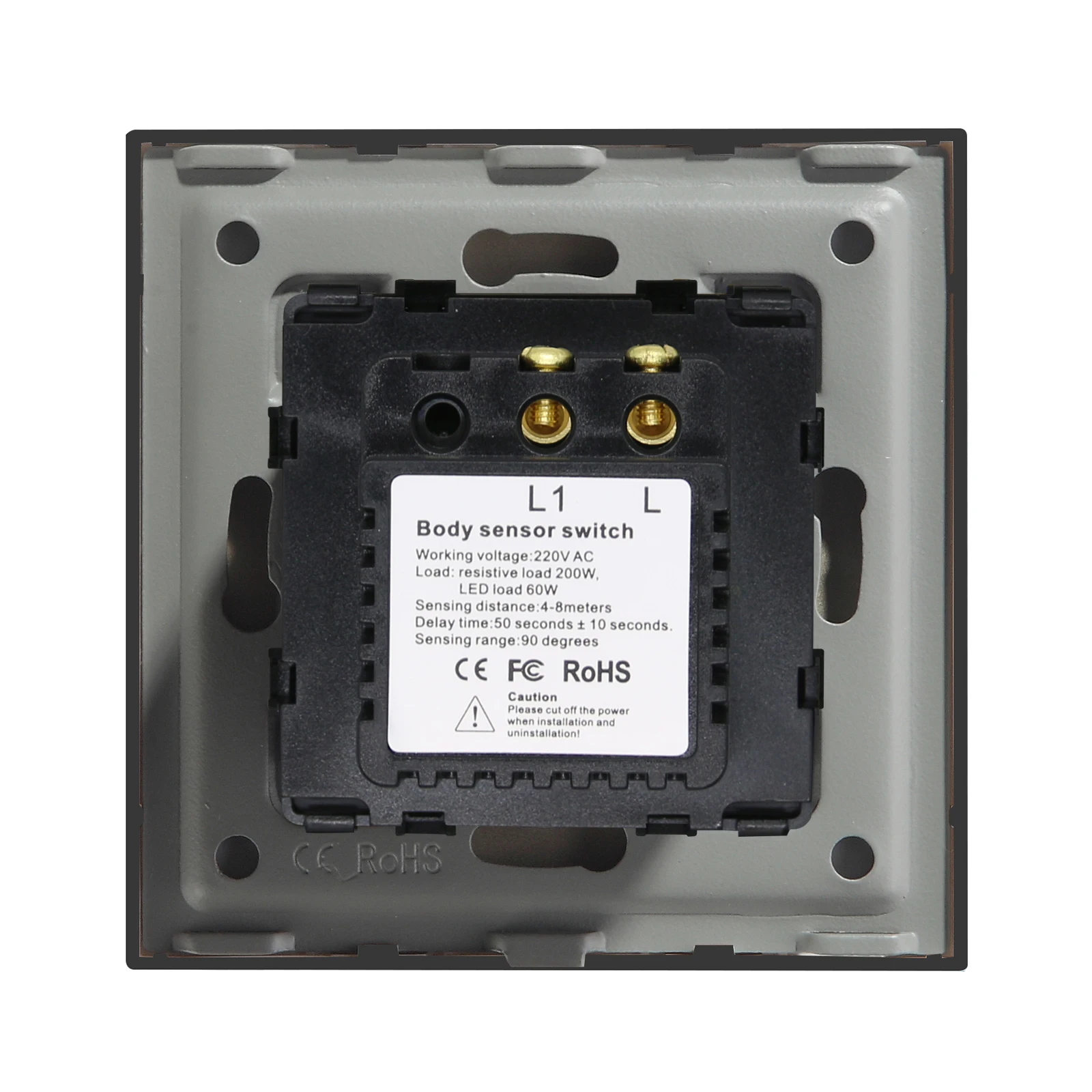 Инфракрасный датчик движения BSEED с PIR-датчиком движения, человеческий индукционный выключатель, европейский стандарт, светодиодные светильник ключатели, домашний настенный выключатель света
