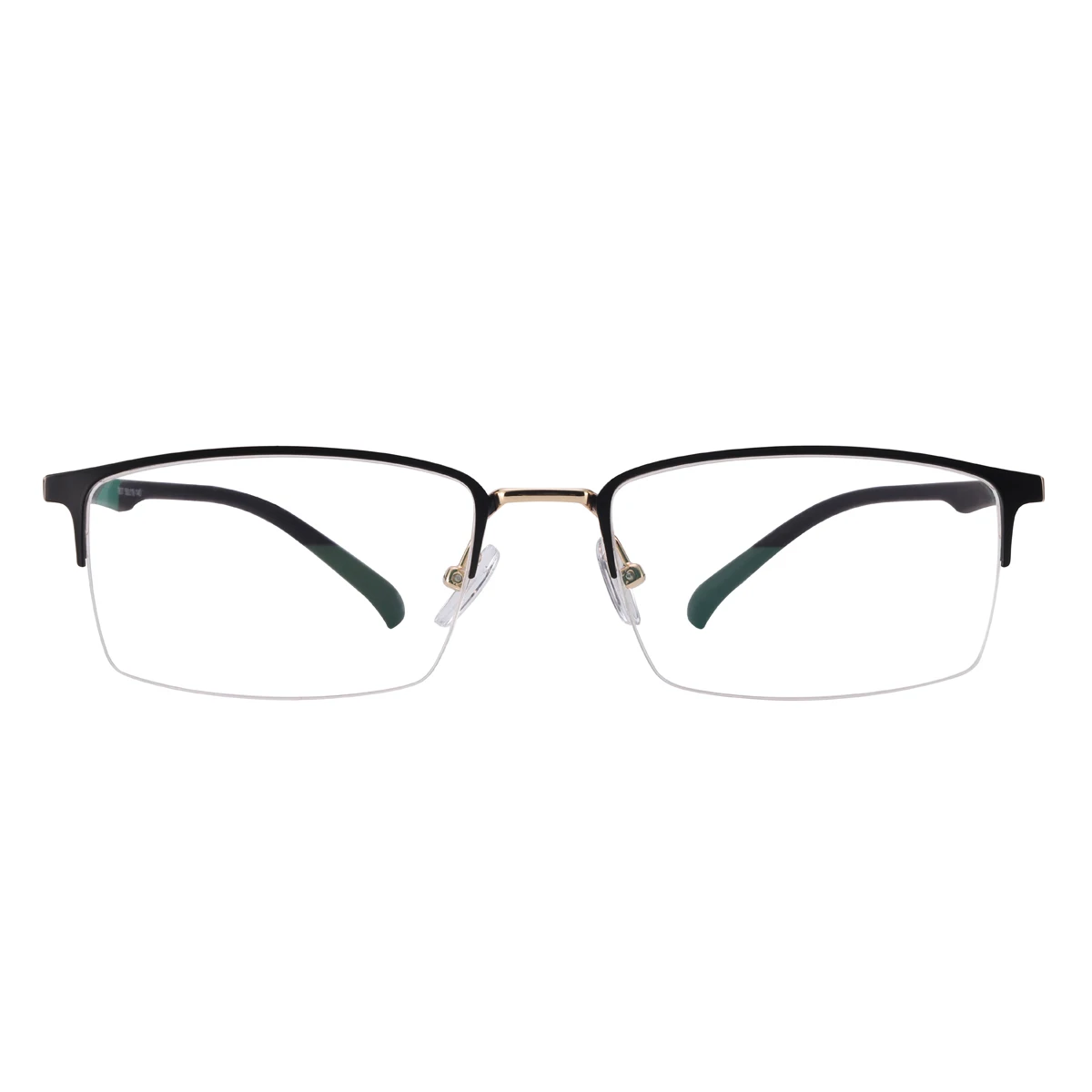 Male Fashion Metal Half Rim Large Size Eyeglasses Frame For Prescription Lenses Myopia Farsighted Lens