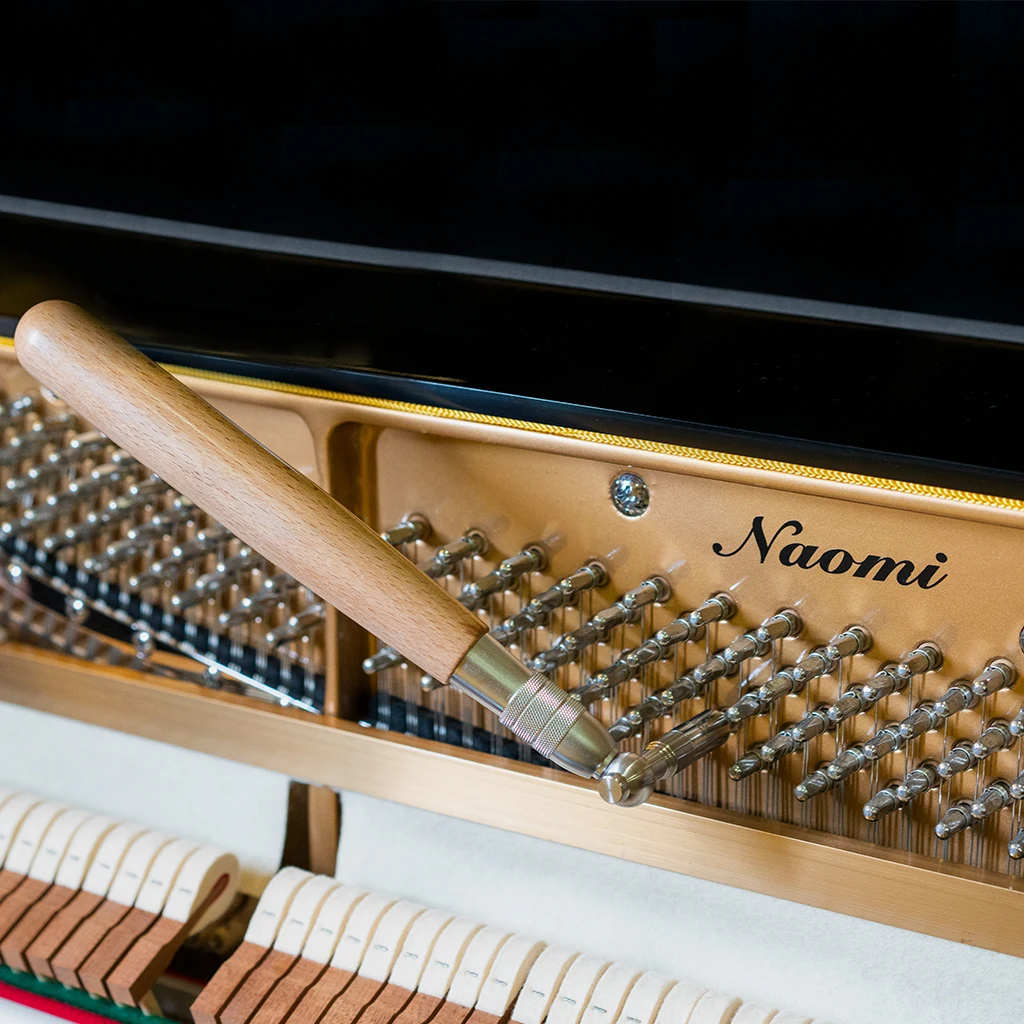 Llave de Piano profesional con mango de madera de arce, herramientas de sintonización de martillo de acero inoxidable