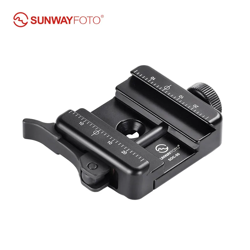 SUNWAYFOTO SDC-50 QR Quick Release Clamp Arca Swiss/RRS Dovetail to Picatinny Adapter