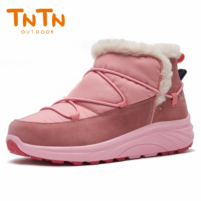 TNTN Womens Winter Hiking Boots Waterproof Warm Plush Women Boots Outdoor Sports Trekking Shoes Winter Boots Ankle Botas Mujer