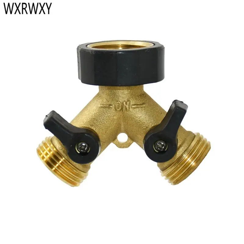 

Brass Female 3/4" 2 way Garden tap Hose tap Y-Connector Irrigation valve water splitter connectors bsp US 1pcs