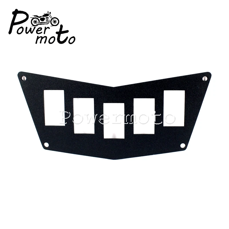 For Polaris RZR 800 RZR 900 XP RZR 570 2008-2017 5-Switch Button Dash Panel Plate UTV Dash Switch Plate Aluminum